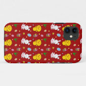 かわいい赤ひよこ卵カゴのイースターパターン Case-Mate iPhoneケース (裏面(横))