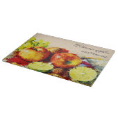 かわいい赤りんごレモンフローラ自然 カッティングボード (角)