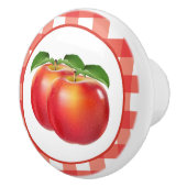 かわいい赤りんご好きのキッチンデコール セラミックノブ (右)