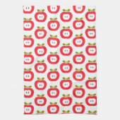 かわいい赤りんご キッチンタオル (縦)