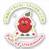 かわいい赤りんご シール (正面)