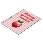 かわいい赤りんご ノートブック (左側)