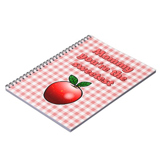 かわいい赤りんご ノートブック (左側)