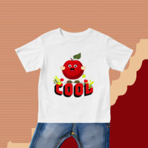 かわいい赤りんご ベビーTシャツ