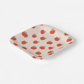 かわいい赤りんご ペーパープレート (傾斜あり)