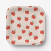 かわいい赤りんご ペーパープレート (正面)