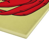 かわいい赤カニ漫画イラストレーション カッティングボード (角)