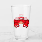 かわいい赤カニ漫画イラストレーション タンブラーグラス (正面)