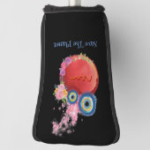 かわいい赤カラフル星コレクションを保存 ゴルフヘッドカバー (回転90)