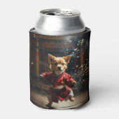 かわいい赤カンフープピークール 缶クーラー (缶正面)