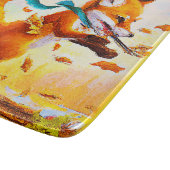 かわいい赤キツネで秋絵画シーズン。買今 カッティングボード (角)