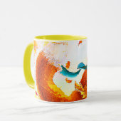 かわいい赤キツネで秋絵画シーズン。買今 マグカップ (正面左)