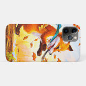 かわいい赤キツネで秋絵画シーズン。買今 Case-Mate iPhoneケース (裏面(横))
