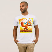 かわいい赤キツネで秋絵画シーズン。買今 Tシャツ (正面フル)
