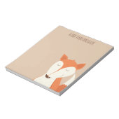 かわいい赤キツネウッドランドアニマルキッズ ノートパッド (回転)