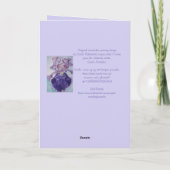 かわいい赤キツネフラワーフローラハッピーバースデーアートカード カード (裏面)