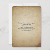 かわいい赤キツネワイルダネス自然写真ありがとう サンキューカード (裏面)