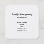 かわいい赤キツネワイルダネス自然写真広場 スクエア名刺 (裏面)