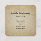 かわいい赤キツネワイルダネス自然写真 スクエア名刺 (裏面)