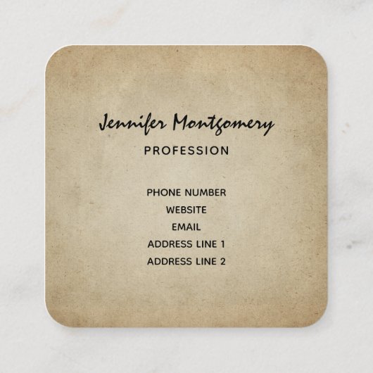 かわいい赤キツネワイルダネス自然写真 スクエア名刺 (裏面)