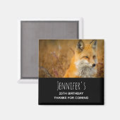 かわいい赤キツネワイルダネス自然写真 マグネット (正面/裏面)