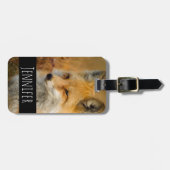 かわいい赤キツネワイルダネス自然写真 ラゲッジタグ (正面横)