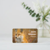 かわいい赤キツネワイルダネス自然写真 名刺 (スタンド正面)