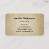 かわいい赤キツネワイルダネス自然写真 名刺 (裏面)