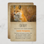 かわいい赤キツネワイルダネス自然写真 招待状 (正面/裏面)