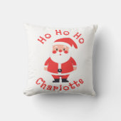 かわいい赤サンタガールズの名前 クッション (正面)