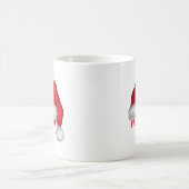 かわいい赤サンタハットおもしろいクリスマスホリデー コーヒーマグカップ (中央)