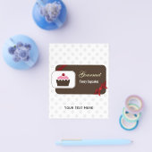 かわいい赤シックなカップケーキビジネスチラシ チラシ (シングル)