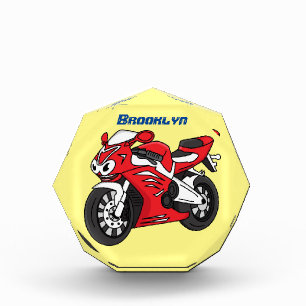 かわいい赤スポーツバイクの漫画 フォトブロック