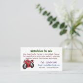 かわいい赤スポーツバイクの漫画 名刺 (スタンド正面)