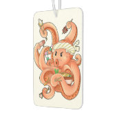 かわいい赤タコのユーモアレストランジョーク カーエアーフレッシュナー (左)