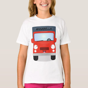 かわいい赤トラックのイラスト Tシャツ
