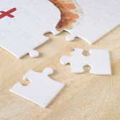 かわいい赤ネコ愛パンおもしろいバレンタイン ジグソーパズル (側面)