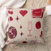 かわいい赤バレンタインデー クッション (ブランケット)