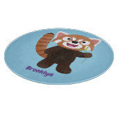 かわいい赤パンダ漫画イラストレーション カッティングボード (角)