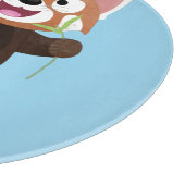 かわいい赤パンダ漫画イラストレーション カッティングボード (角)