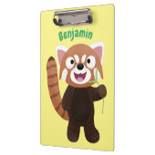 かわいい赤パンダ漫画イラストレーション クリップボード (左)