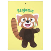 かわいい赤パンダ漫画イラストレーション クリップボード (裏面)