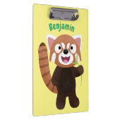 かわいい赤パンダ漫画イラストレーション クリップボード (右)