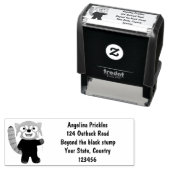 かわいい赤パンダ漫画イラストレーション セルフインキングスタンプ (インサイチュ)