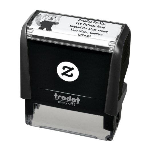 かわいい赤パンダ漫画イラストレーション セルフインキングスタンプ (商品)