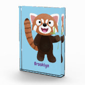 かわいい赤パンダ漫画イラストレーション フォトブロック (右)