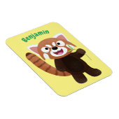 かわいい赤パンダ漫画イラストレーション マグネット (右側)