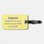 かわいい赤パンダ漫画イラストレーション ラゲッジタグ (裏面横)