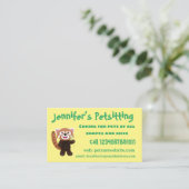 かわいい赤パンダ漫画イラストレーション 名刺 (スタンド正面)