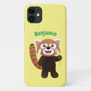 かわいい赤パンダ漫画イラストレーション iPhone 11 ケース